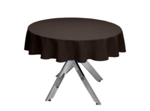 Premium Plain Round Brown tablecloth