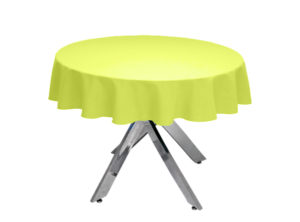 Yellow Acid Premium Plain Round Tablecloth