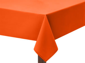 Neon Orange Premium Plain Square Tablecloth
