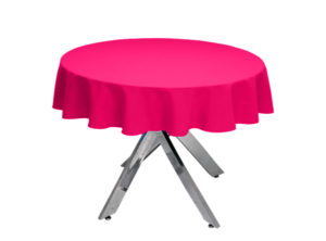 Fuchsia Premium Plain Round Tablecloth