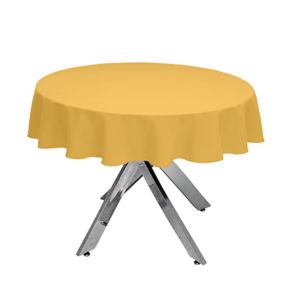 Premium Plain Round Gold tablecloth,