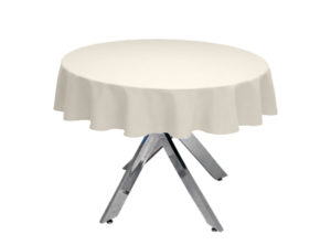 Ivory Premium Plain Round Tablecloth