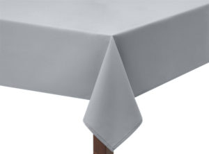 Light Grey Premium Plain Square Tablecloth