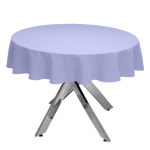 Premium Plain Light Lilac Round Tablecloth