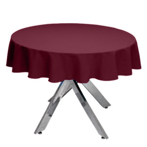Premium Plain Light Wine Round Tablecloth