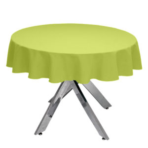Lime Green Premium Plain Round Tablecloth