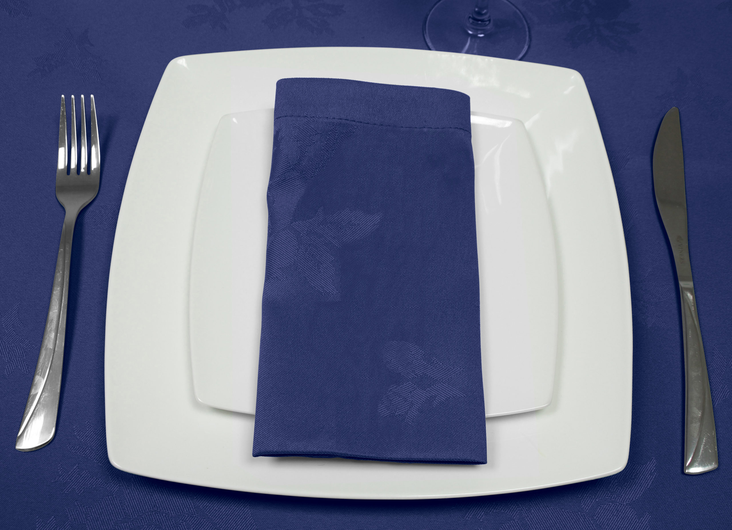DARK BLUE Damask Rose Tablecloths & Napkins Beautiful & Traditional ALL SIZES 