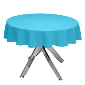 Premium Plain Peacock Round Tablecloth