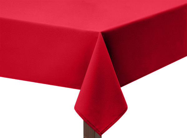 Red Premium Plain Square Tablecloth