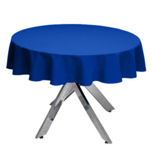 Royal Blue Premium Plain Round Tablecloth