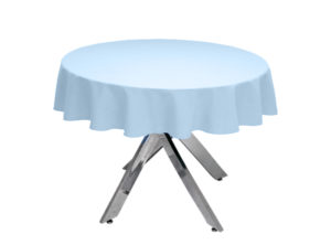 Sky Blue Premium Plain Round Tablecloth