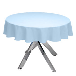 Premium Plain Sky Blue Round Tablecloth