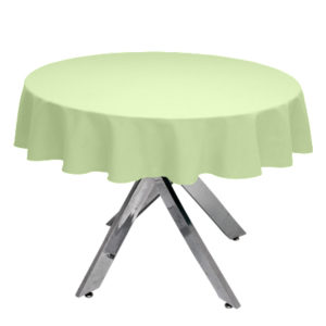 Premium Plain Tea-Green Round Tablecloth