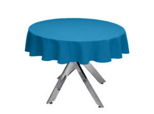 Teal Premium Plain Round Tablecloth