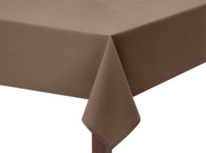 A Taupe Premium Plain Square Tablecloth is a 100% polyester fabric which has a clean, crisp appearance. This modern slight stretch fabric is of excellent quality.