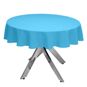 Premium Plain Turquoise Round Tablecloth