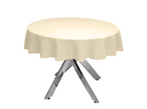 Vanilla Premium Plain Round Tablecloth