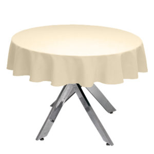 Vanilla Premium Plain Round Tablecloth