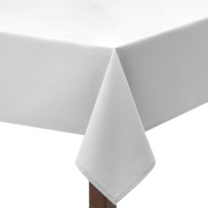 White Hessian Linen Tablecloth