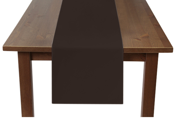 red runner brown kitchen table decor