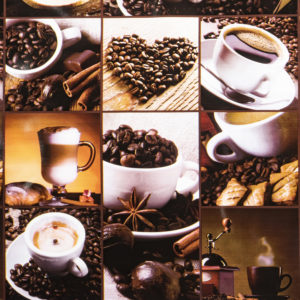 Coffee Beans Round PVC Tablecloth