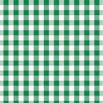 Round PVC Tablecloth in Gingham Green