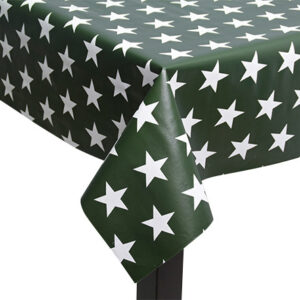 Green Stars PVC Square /Rectangle Tablecloth