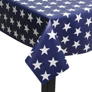 Navy Blue Stars PVC Square/Rectangle Tablecloth