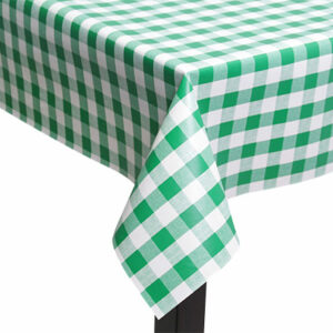 Green PVC Gingham Square/Rectangle Tablecloth