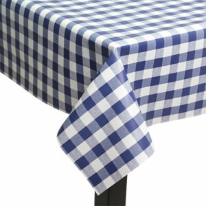 Navy Blue PVC Gingham Square/Rectangle Tablecloth