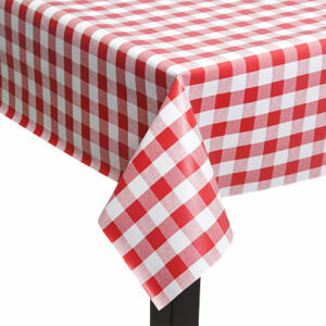 Red PVC Gingham Square/Rectangle Tablecloth