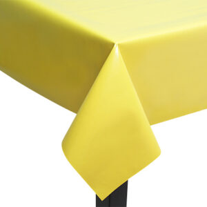 Yellow PVC Plain Square/Rectangle Tablecloth