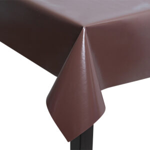 Brown Plain PVC Square/Rectangle Tablecloth