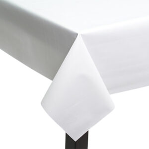 White PVC Plain Square/Rectangle Tablecloth