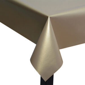 Gold PVC Plain Square/Rectangle Tablecloth