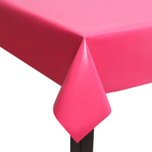 Hot Pink PVC Plain Square/Rectangle Tablecloth
