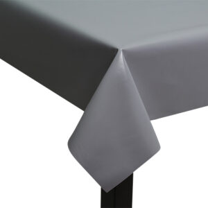 Grey PVC Plain Square/Rectangle Tablecloth