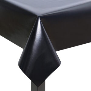 Black Plain PVC Square/Rectangle Tablecloth