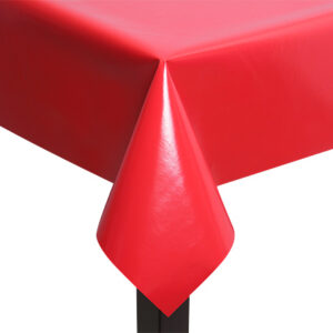 Red PVC Plain Square/Rectangle Tablecloth