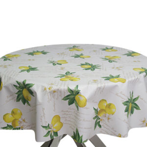 Lemons Round PVC Tablecloth