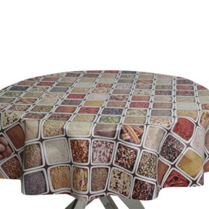 Spices Round PVC Tablecloth
