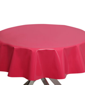 Hot Pink Round PVC Plain Tablecloth