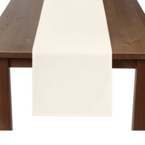 Ivory Premium Plain Square Table Runner