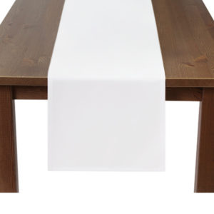 White Premium Plain Square Table Runner