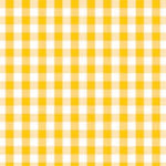 Round PVC Tablecloth in Gingham Yellow
