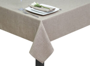 Biscuit Hessian Linen Square Tablecloth