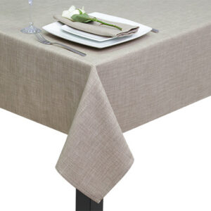 Biscuit Hessian Linen Square Tablecloth