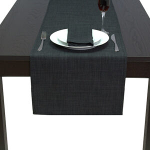 Hessian Linen Table Runner Black