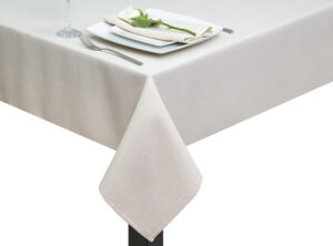 Cream Hessian Linen Square Tablecloth