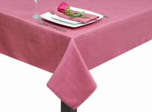 Fuchsia Hessian Linen Square tablecloth